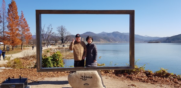 포토존에서 찍은 기념사진