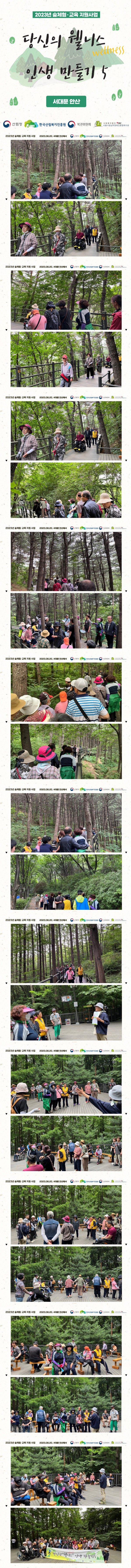 2023년 6월 20일 서대문 안산 산림복지 진행 사진