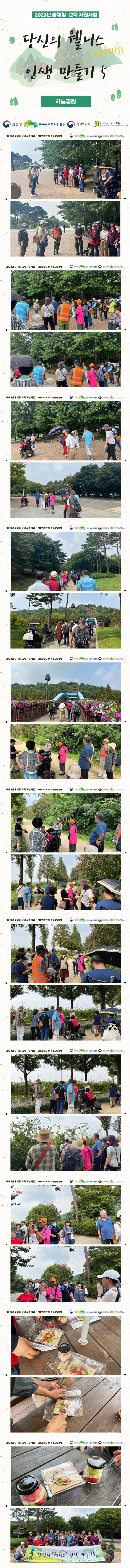 2023년 9월 19일 하늘공원 메타세쿼이아길 산림복지 진행 사진